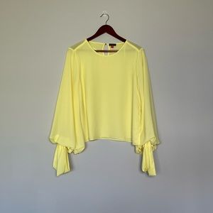 Vince Camuto Yellow Long-sleeve Blouse
